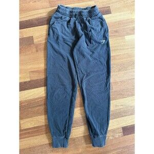 Gymshark Training Joggers Womens Size XS Black 27" Inseam Logo Activewear